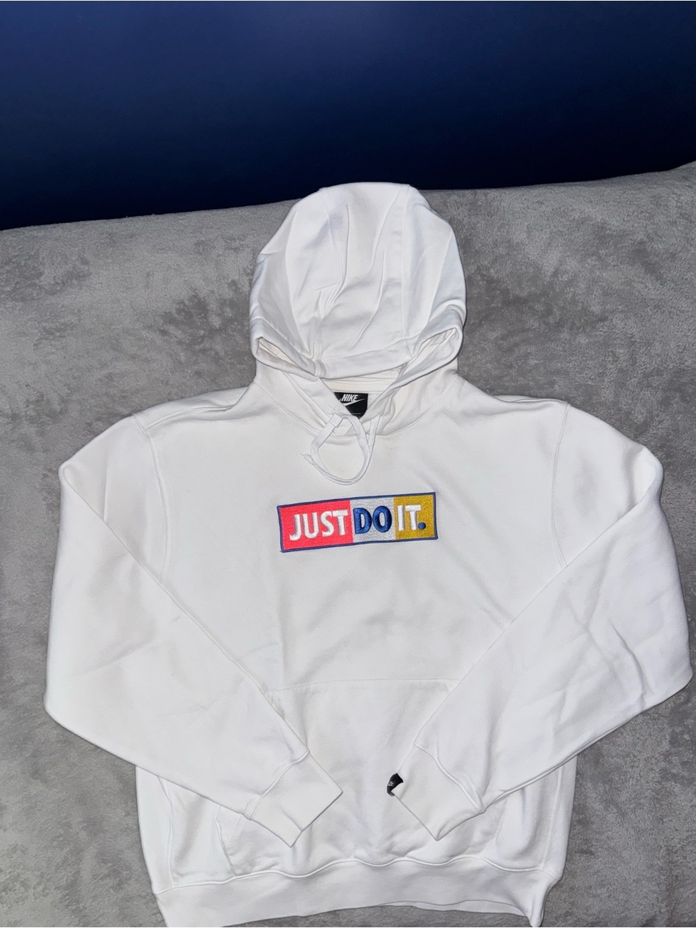 Mens Nike White Hoodie